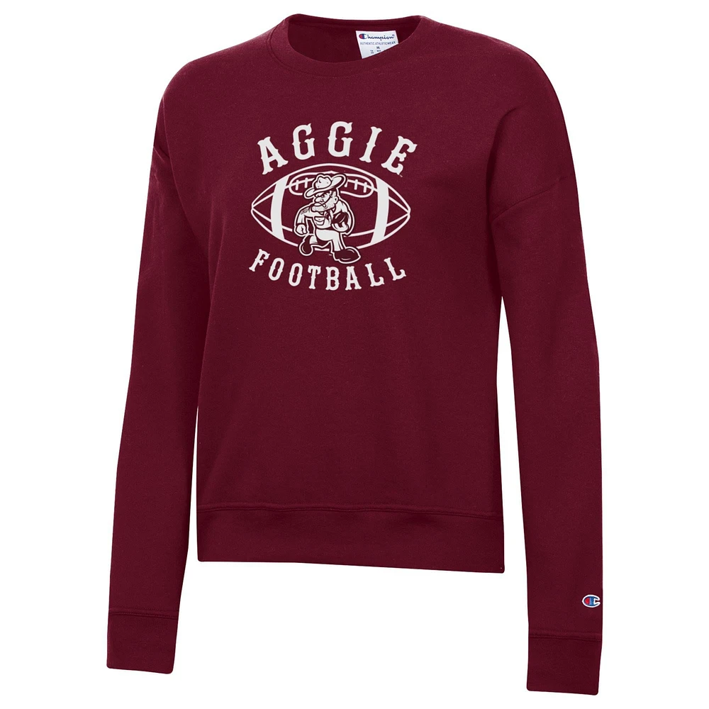 Women's Champion  Maroon Texas A&M Aggies Ol' Sarge Fleece Crewneck Pullover Sweatshirt