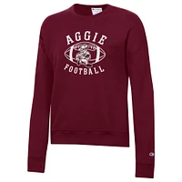 Women's Champion  Maroon Texas A&M Aggies Ol' Sarge Fleece Crewneck Pullover Sweatshirt