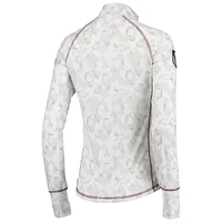 Women's Colosseum White Texas A&M Aggies OHT Military Appreciation Officer Arctic Camo Fitted Lightweight 1/4-Zip Jacket