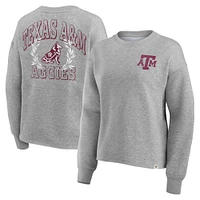 Sweat-shirt à enfiler Fanatics Heather Grey Texas A&M Aggies Ready Play Crew pour femmes