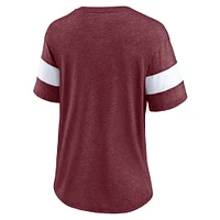 Women's Fanatics  Heather Maroon Texas A&M Aggies True Classics Give It All Fashion Tri-Blend V-Neck T-Shirt