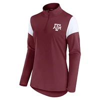 Women's Fanatics Maroon Texas A&M Aggies Block Party Quarter-Zip Top