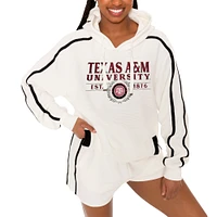 Women's Gameday Couture Cream Texas A&M Aggies Down, Set, Go Pullover Hoodie and Shorts Set