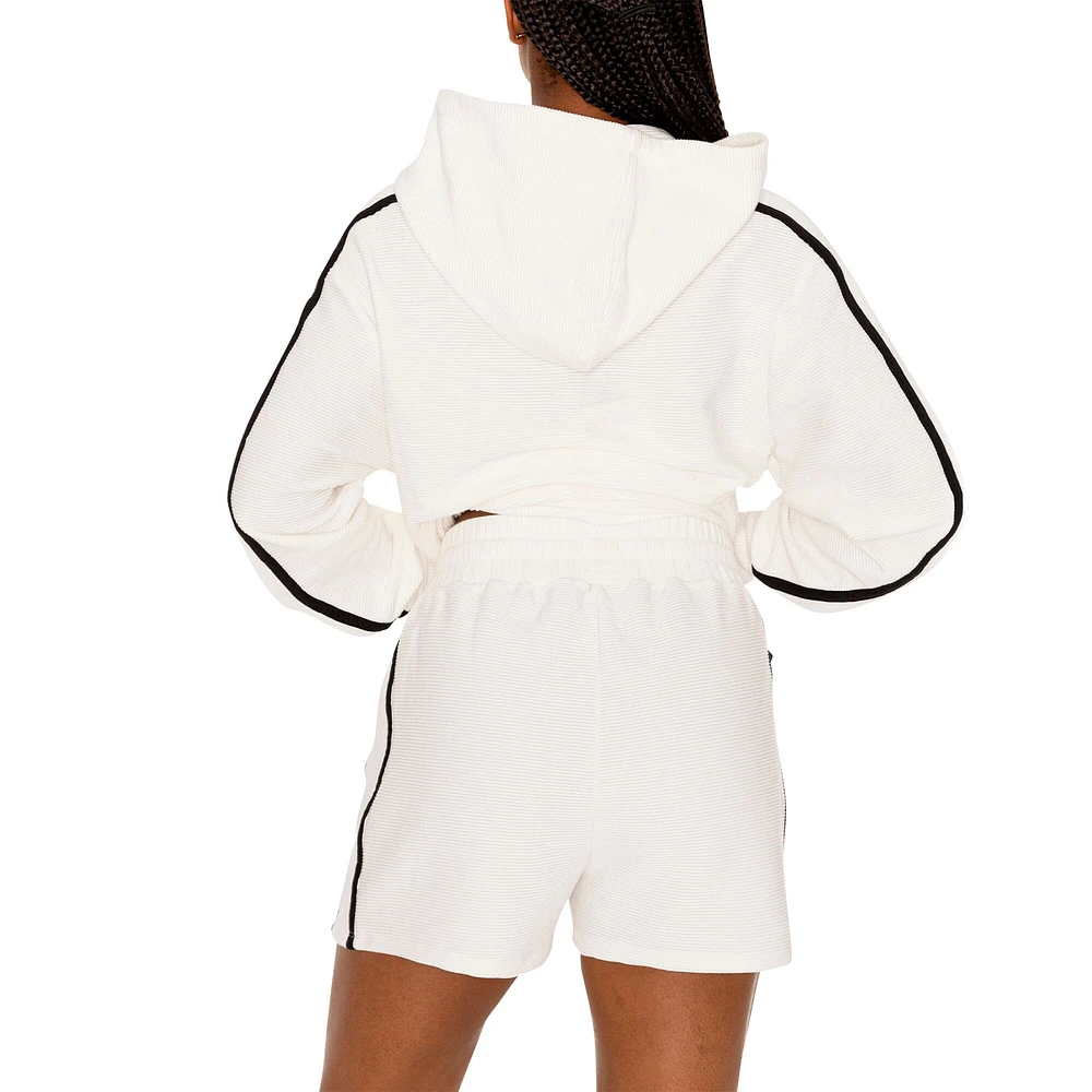 Women's Gameday Couture Cream Texas A&M Aggies Down, Set, Go Pullover Hoodie and Shorts Set