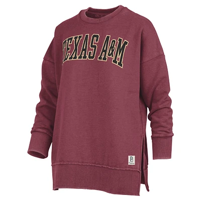 Women's Pressbox Maroon Texas A&M Aggies Stone Gala Oversized T-Shirt