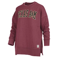 Women's Pressbox Maroon Texas A&M Aggies Stone Gala Oversized T-Shirt
