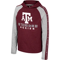 Youth Colosseum Maroon Texas A&M Aggies Ned Raglan Long Sleeve Hooded T-Shirt