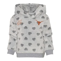 Girls Infant Gray/Black Texas Longhorns Heart To Pullover Hoodie and Leggings Set