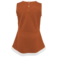 Girls Toddler Burnt Orange/White Texas Longhorns Two-Piece Cheer Captain Jumper Dress & Bloomers Set