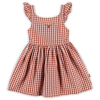 Girls Toddler Garb  Texas Orange Longhorns Constance Gingham Dress