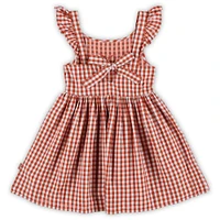 Girls Toddler Garb  Texas Orange Longhorns Constance Gingham Dress