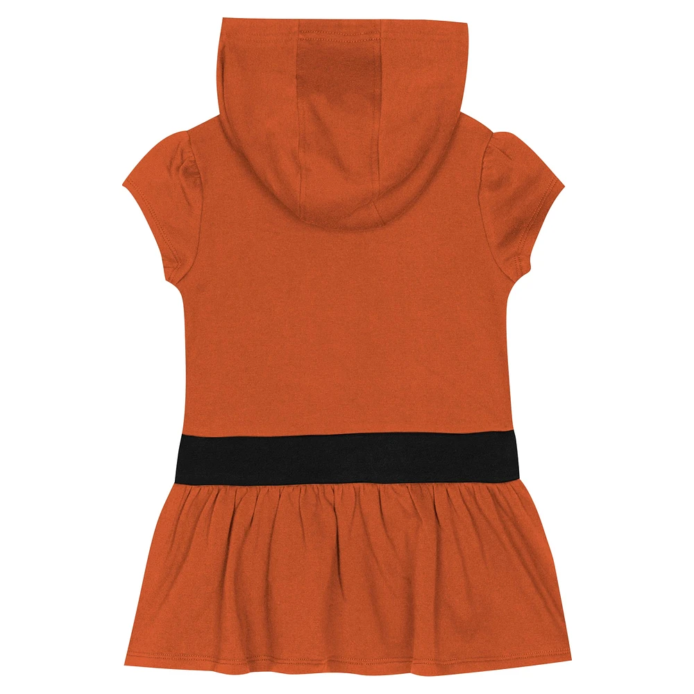 Girls Toddler Texas Orange Longhorns Team Love French Terry Hoodie Dress