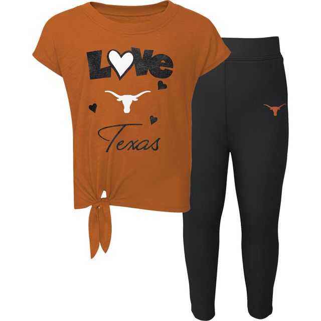 Ensemble t-shirt et legging Texas Longhorns Forever Love pour bébé orange/noir