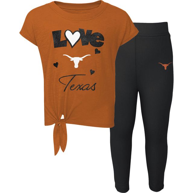 Ensemble t-shirt et legging Texas Longhorns Forever Love pour bébé orange/noir