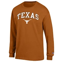 Men's Champion  Texas Orange Longhorns Arch Over Logo Long Sleeve T-Shirt