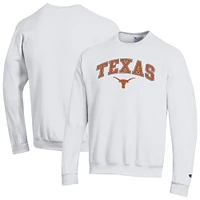 Men's Champion  White Texas Longhorns Arch Over Logo Pullover Sweatshirt
