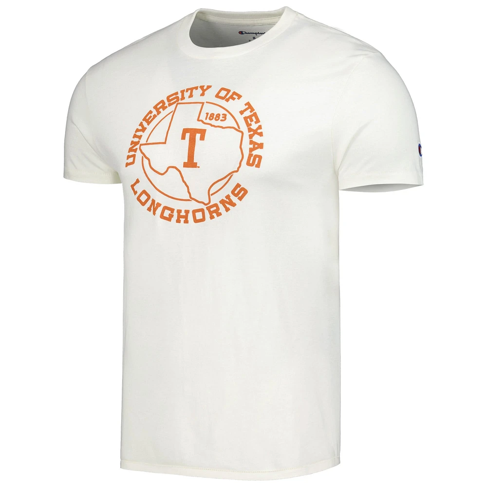 Men's Champion White Texas Longhorns Vault State Tri-Blend T-Shirt