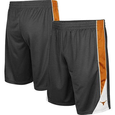 Short à revers Colosseum Charcoal/Texas Orange Texas Longhorns pour homme