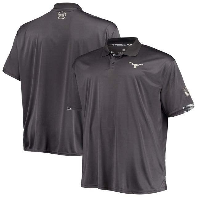 Polo camouflage numérique Colosseum Charcoal Texas Longhorns Big & Tall OHT pour hommes