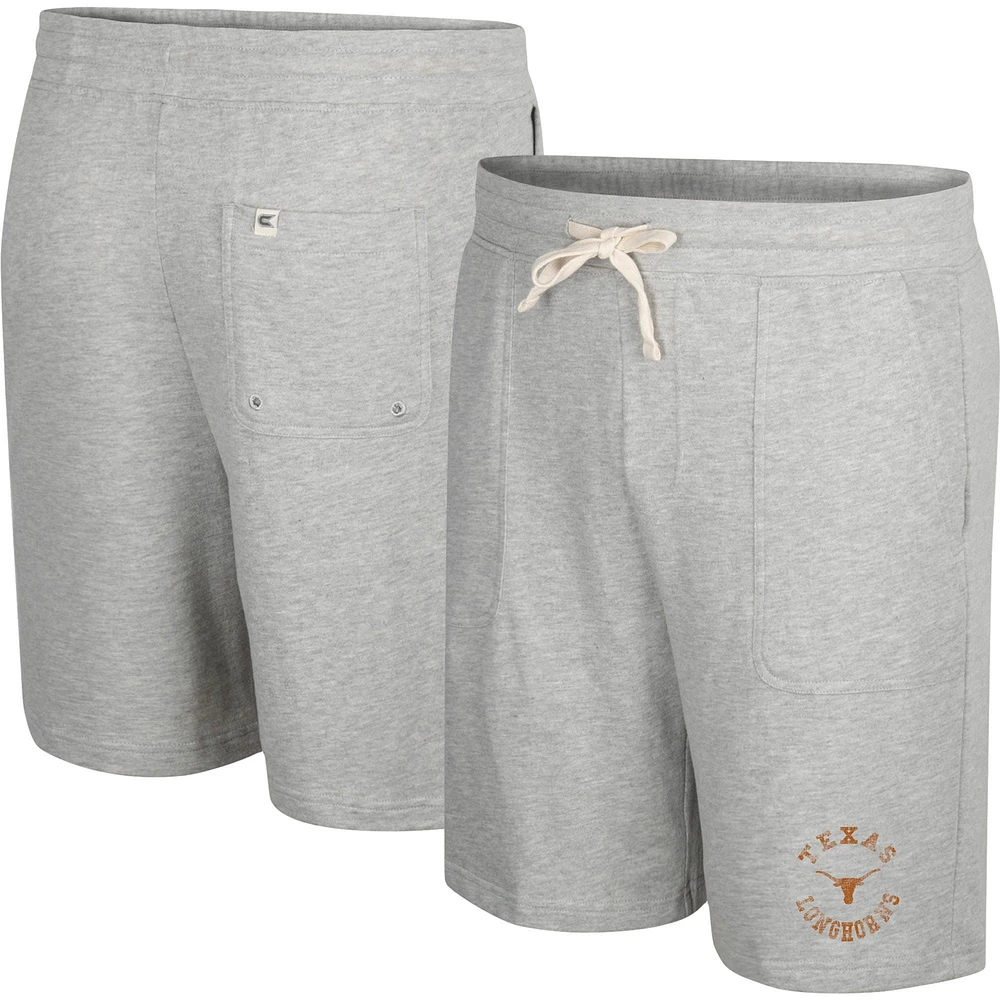 Men's Colosseum Heather Gray Texas Longhorns Love To Hear This Terry Shorts