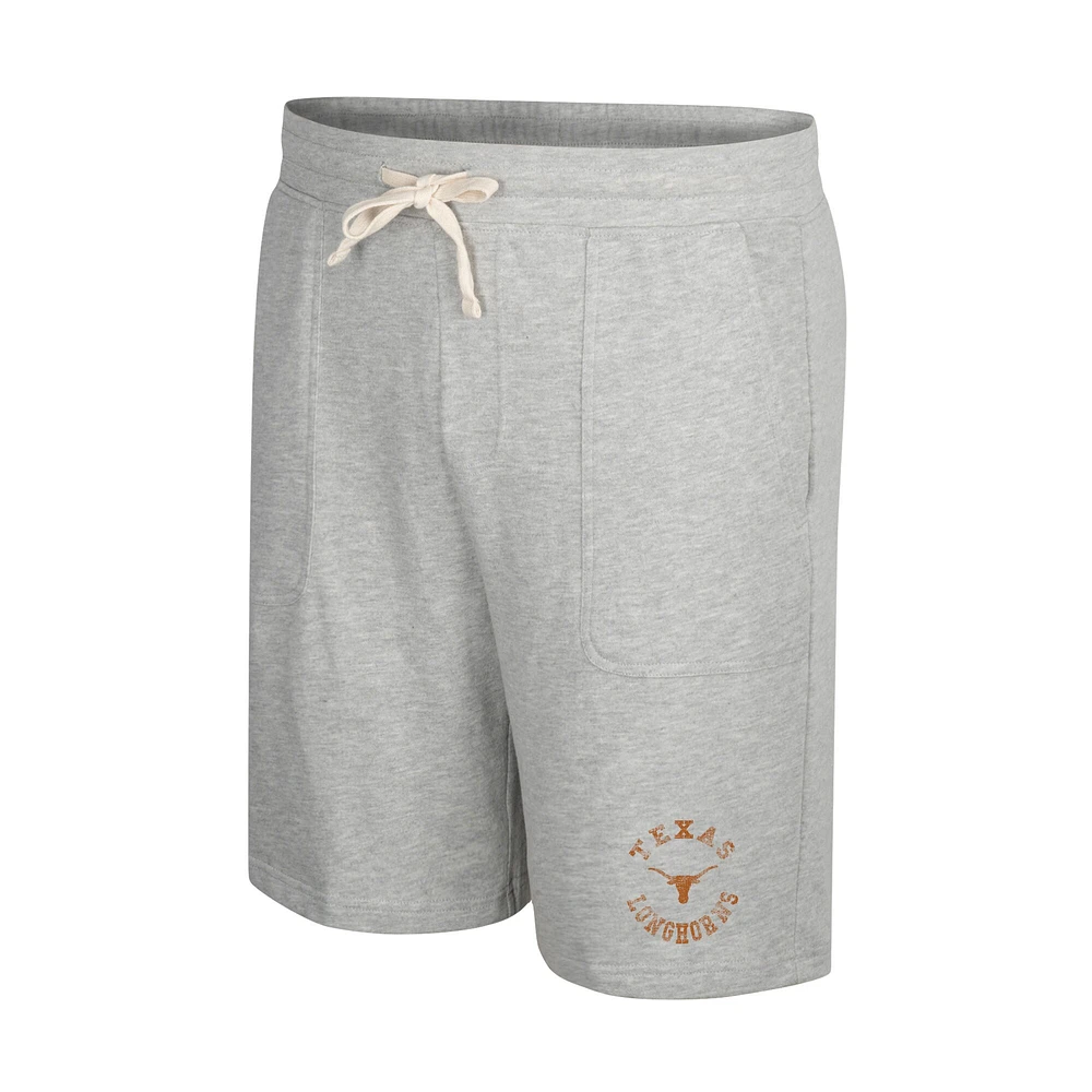 Men's Colosseum Heather Gray Texas Longhorns Love To Hear This Terry Shorts
