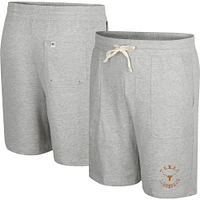 Men's Colosseum Heather Gray Texas Longhorns Love To Hear This Terry Shorts