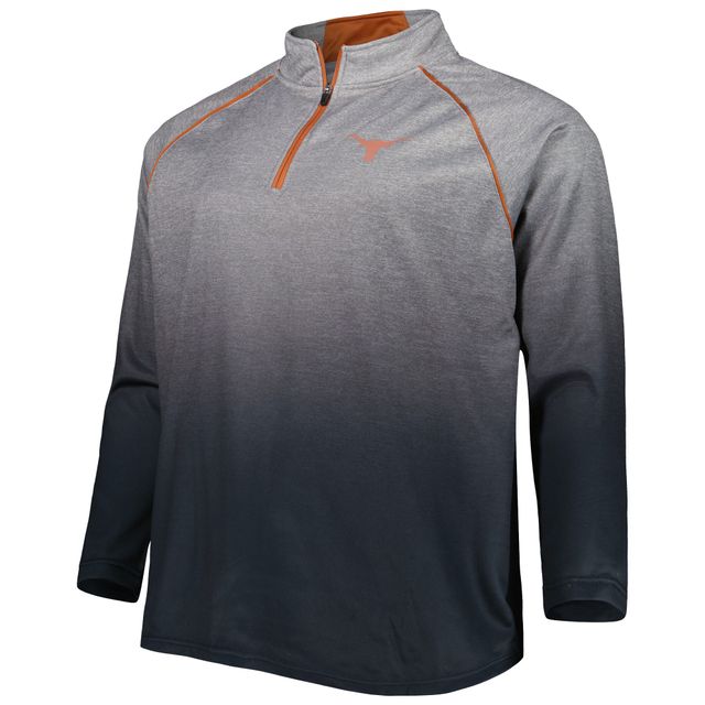 Veste Colosseum Heather Grey Texas Longhorns Sitwell Raglan Quarter-Zip pour homme
