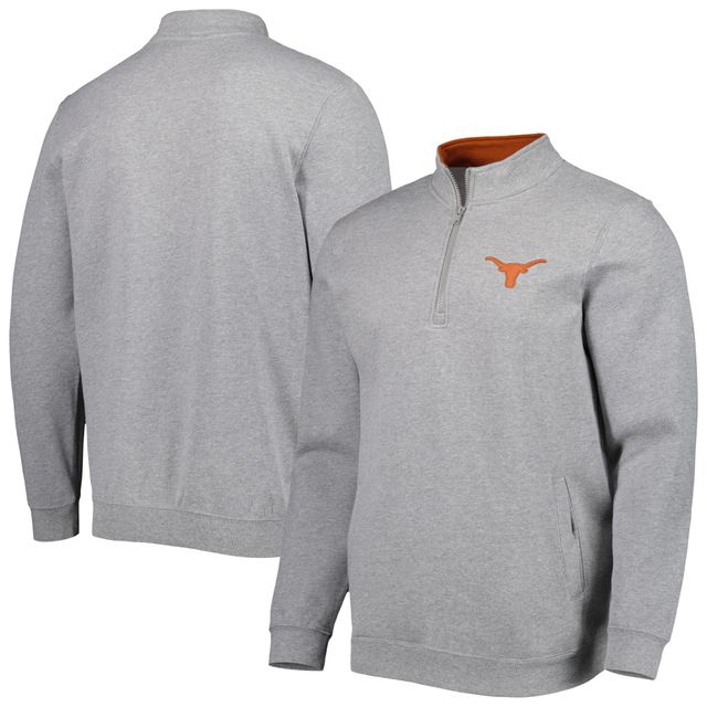 Sweat Colosseum gris chiné Texas Longhorns Tortugas à quart de zip pour homme