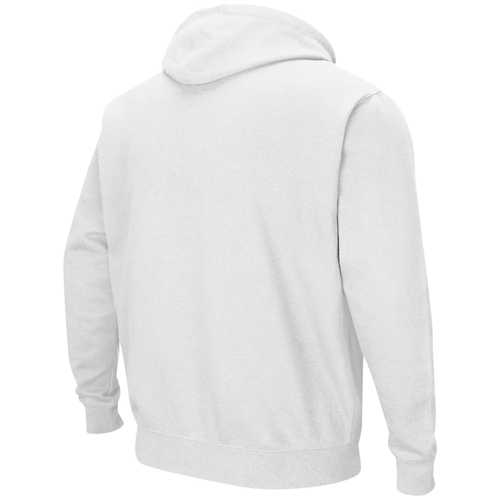 Men's Colosseum White Texas Longhorns Double Arch Pullover Hoodie