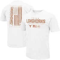 Men's Colosseum White Texas Longhorns OHT Military Appreciation Flag 2.0 T-Shirt