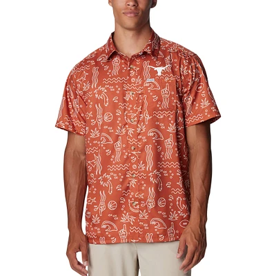 Men's Columbia Texas Orange Longhorns Super Slack Tide Omni-Wick Button-Up Shirt