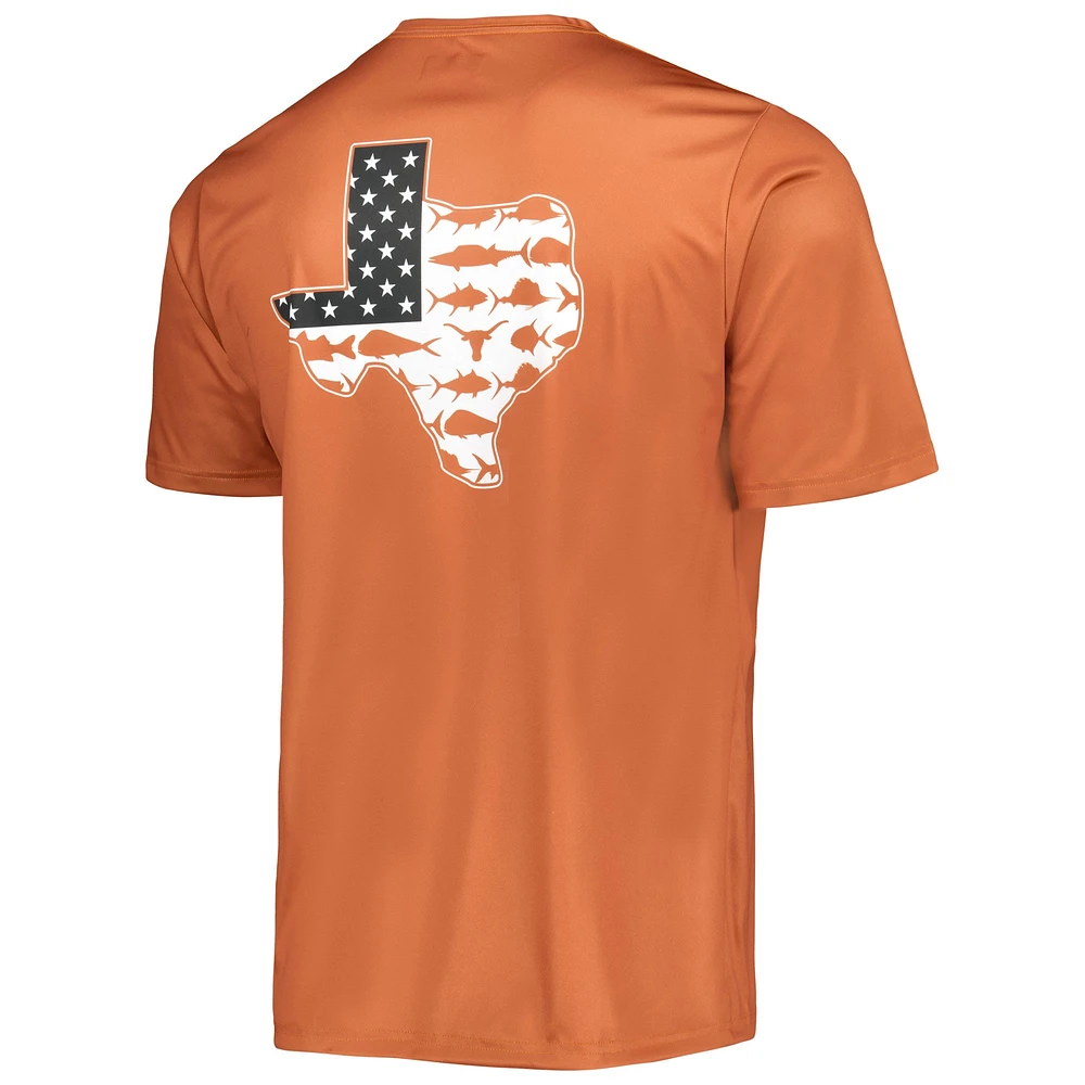 Men's Columbia Texas Orange Longhorns Terminal Tackle Omni-Shade T-Shirt