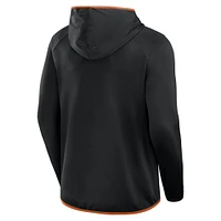 Men's Fanatics Black/Texas Orange Texas Longhorns Transitional Hoodie T-Shirt