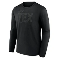 Men's Fanatics Black Texas Longhorns OHT Tricode Long Sleeve T-Shirt