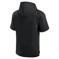 Men's Fanatics Black Texas Longhorns Ready Short Sleeve Pullover Hoodie