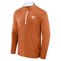 Men's Fanatics Texas Orange Longhorns Fundamental Defender Quarter-Zip Jacket