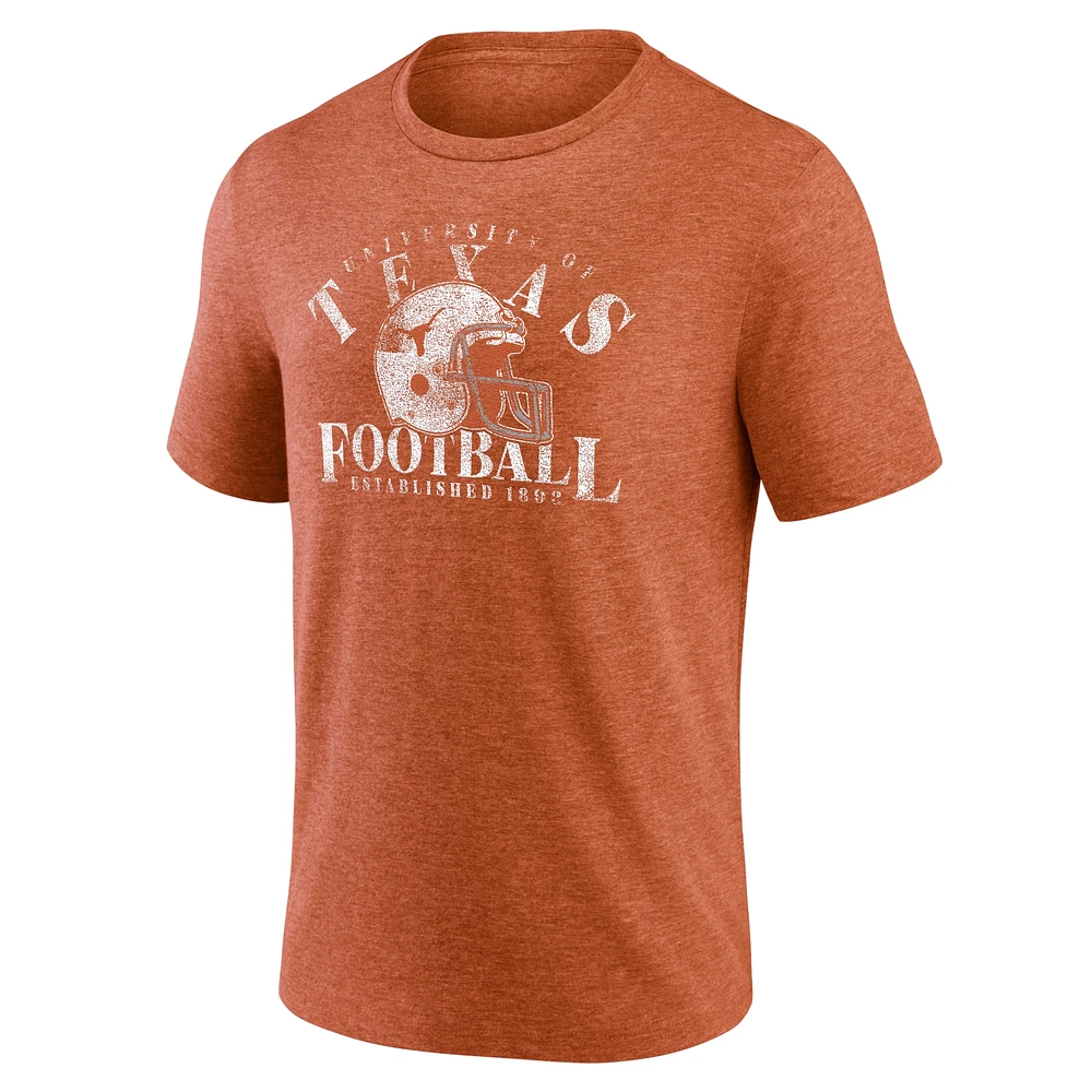 Men's Fanatics Texas Orange Longhorns Hometown Tri-Blend T-Shirt