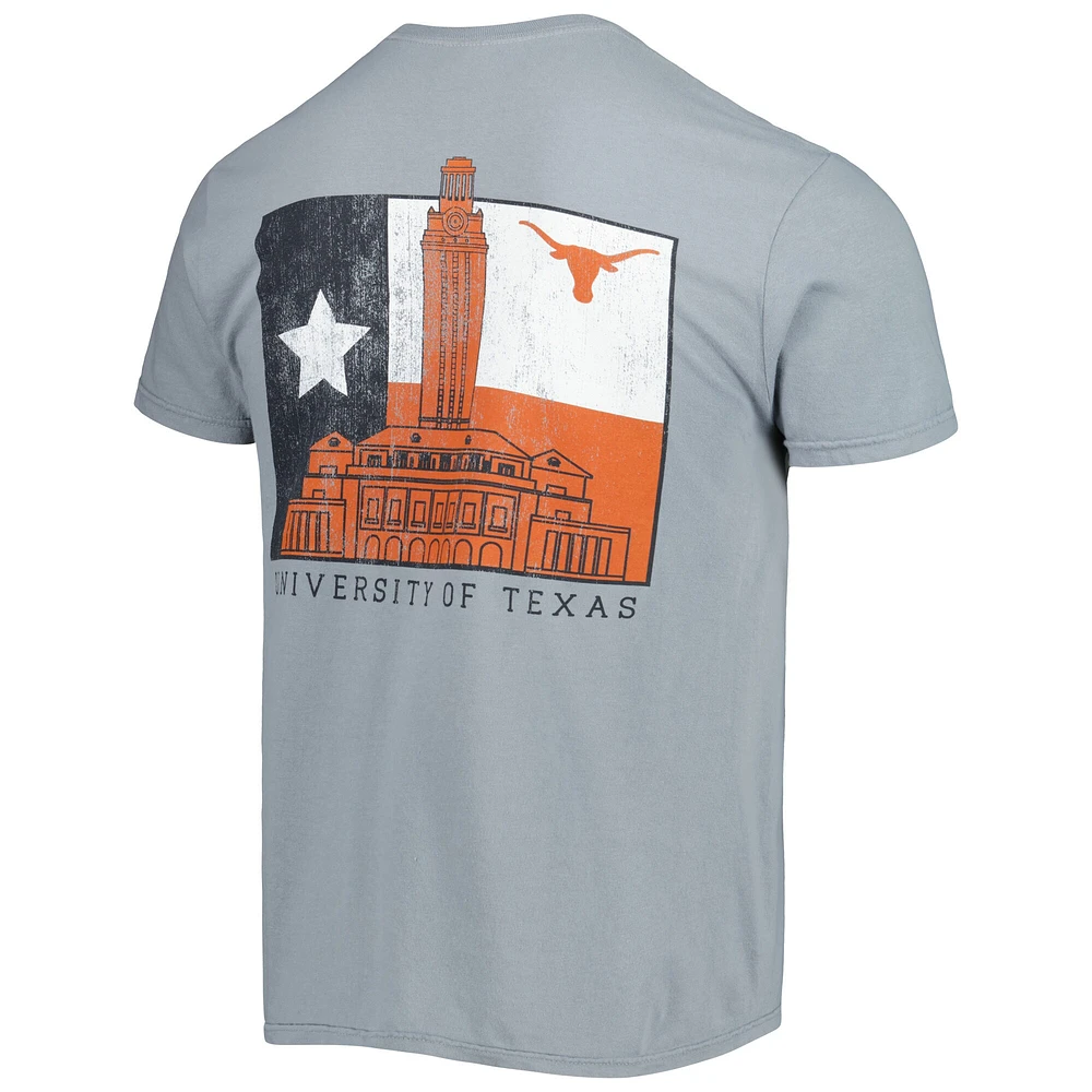 Men's Gray Texas Longhorns Hyperlocal Flag T-Shirt