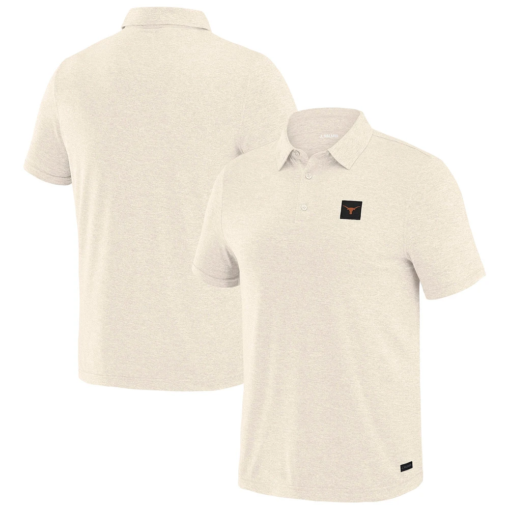 Men's J. Palmer White Texas Longhorns Four Down Polo