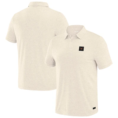 Polo blanc à quatre points Texas Longhorns J. Palmer pour homme