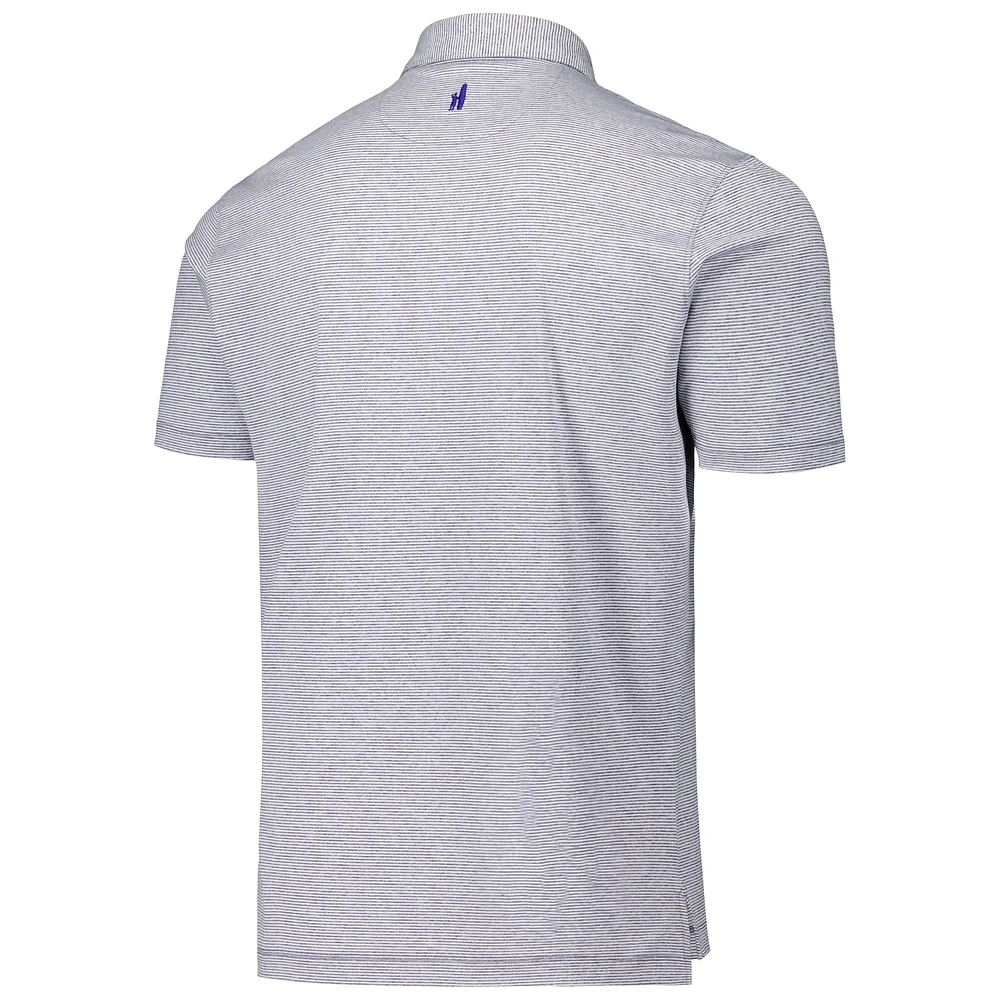 Men's johnnie-O Navy Texas Longhorns Lyndon Striped Jersey Performance Polo