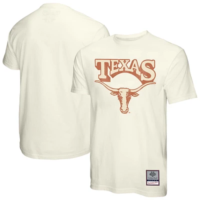 T-shirt vintage pour homme Mitchell & Ness à imprimé crème Texas Longhorns
