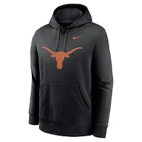 Men's Nike Black Texas Longhorns Primetime Club Fleece Pullover Hoodie
