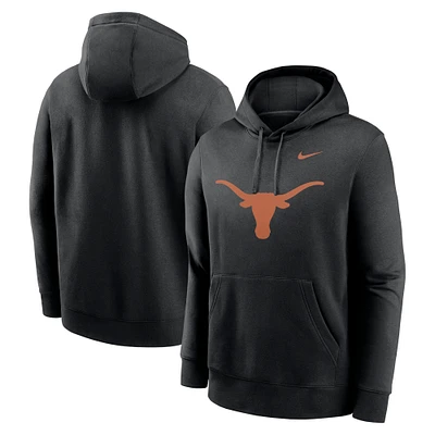 Men's Nike Black Texas Longhorns Primetime Club Fleece Pullover Hoodie