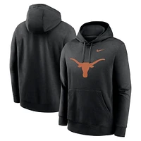 Men's Nike Black Texas Longhorns Primetime Club Fleece Pullover Hoodie