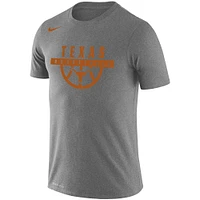 Men's Nike Gray Texas Longhorns Basketball Drop Legend Performance T-Shirt