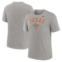 Men's Nike Heather Gray Texas Longhorns Legacy Arch Tri-Blend T-Shirt
