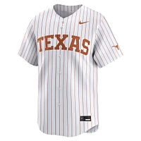 Men's Nike White Pinstripe Texas Longhorns College Limited Baseball Jersey