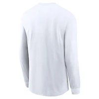 Men's Nike  White Texas Longhorns Basketball Icon Two-Hit Long Sleeve T-Shirt