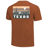 Men's Texas Orange Longhorns Striped Campus Skyline T-Shirt